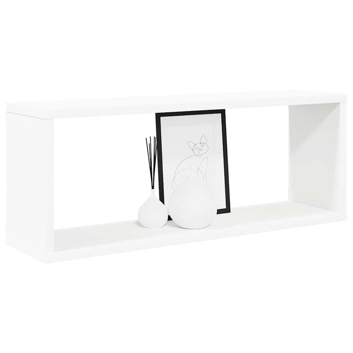 Rafturi de perete cub 6 buc. alb/stejar sonoma 60x15x23 cm PAL WALTI