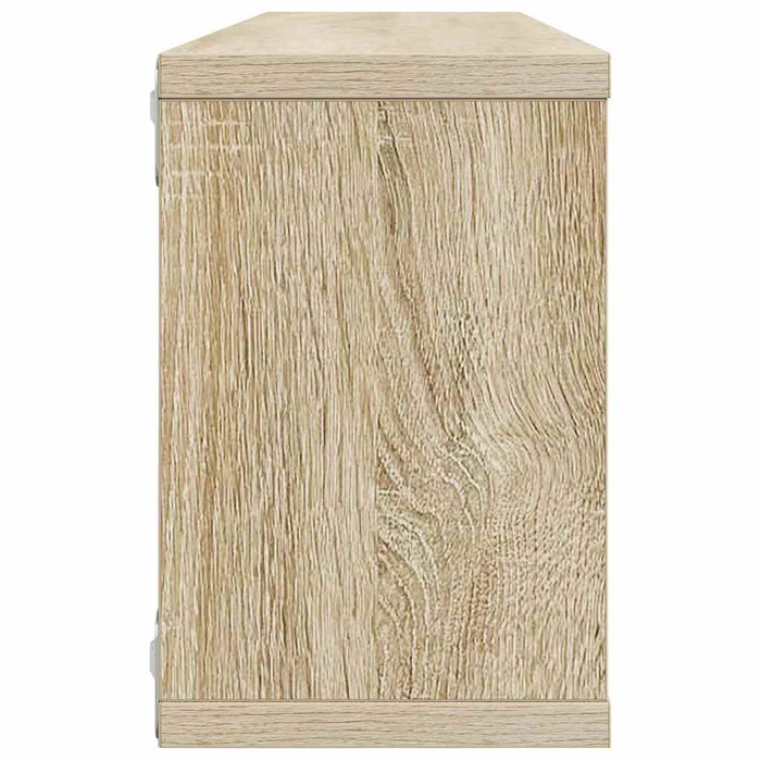 Rafturi de perete cub 6 buc. alb/stejar sonoma 60x15x23 cm PAL WALTI