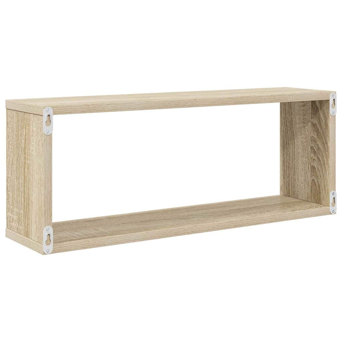 Rafturi de perete cub 6 buc. alb/stejar sonoma 60x15x23 cm PAL WALTI