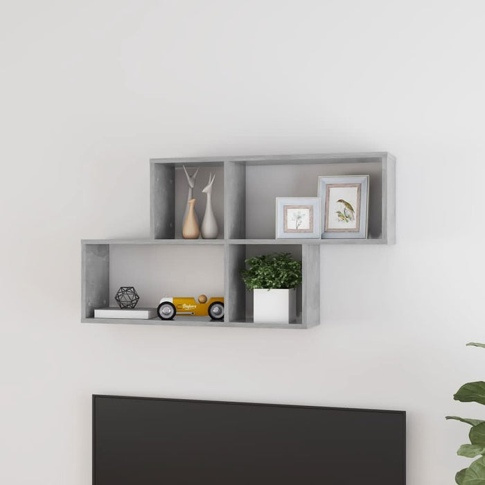 Raft de perete, gri beton, 100x18x53 cm , PAL - WALTI WALTI