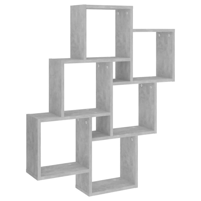 Raft de perete cub, gri beton, 78x15x93 cm, PAL - WALTI WALTI