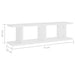 Rafturi de perete, 2 buc., alb, 75x18x20 cm, lemn - WALTI WALTI