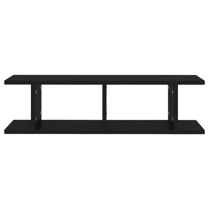 Rafturi de perete, 2 buc., negru, 75x18x20 cm, lemn - WALTI WALTI