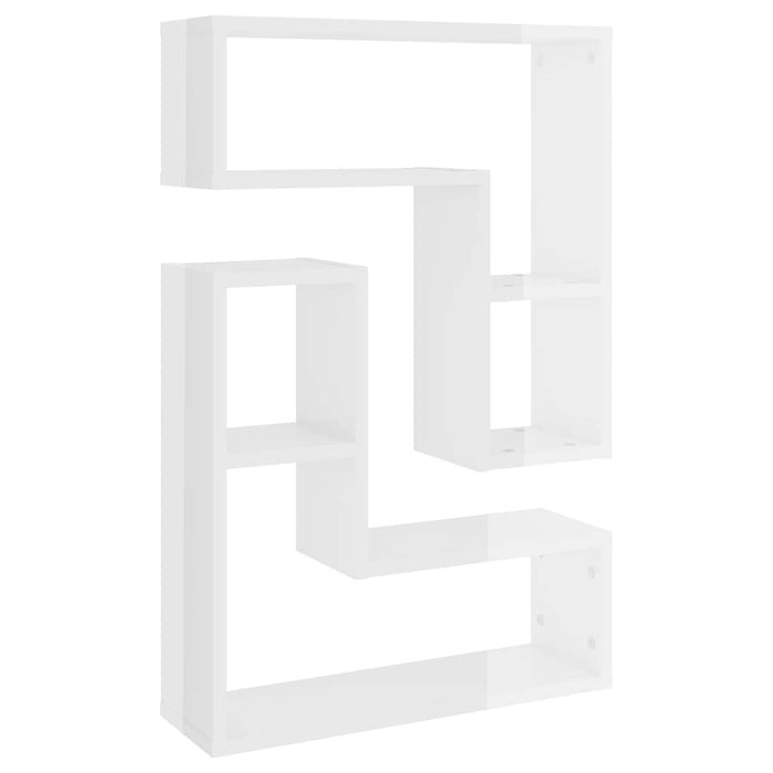 Rafturi de perete, 2 buc., alb extralucios, 50x15x50 cm, PAL WALTI