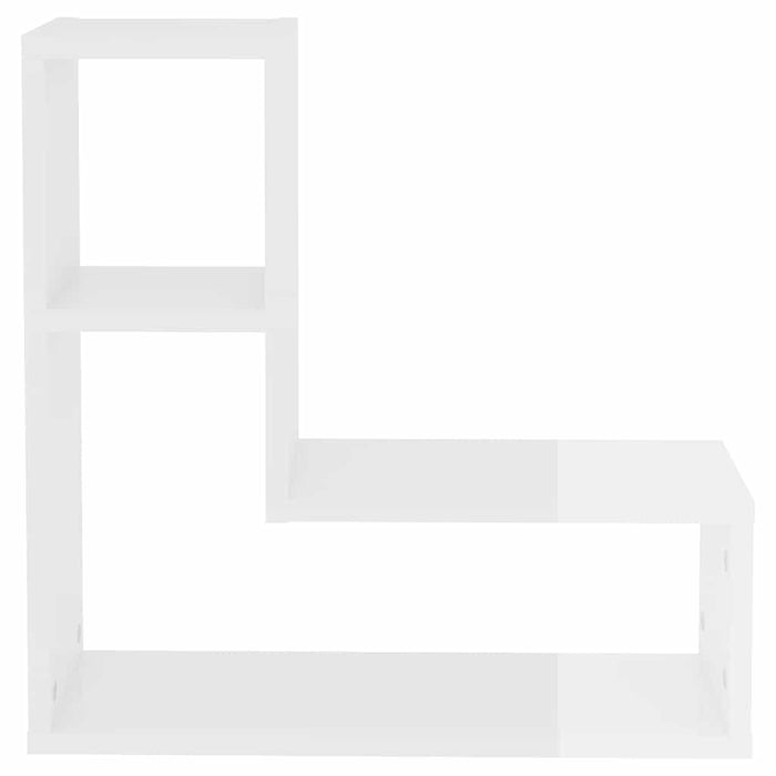 Rafturi de perete, 2 buc., alb extralucios, 50x15x50 cm, PAL WALTI
