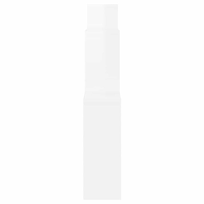 Raft de perete cub, alb extralucios, 80x15x78,5 cm, PAL WALTI