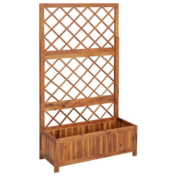Strat înălțat cu spalier, 85x38x150 cm, lemn masiv de acacia - WALTI WALTI