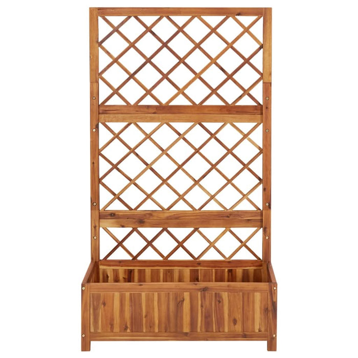 Strat înălțat cu spalier, 85x38x150 cm, lemn masiv de acacia - WALTI WALTI