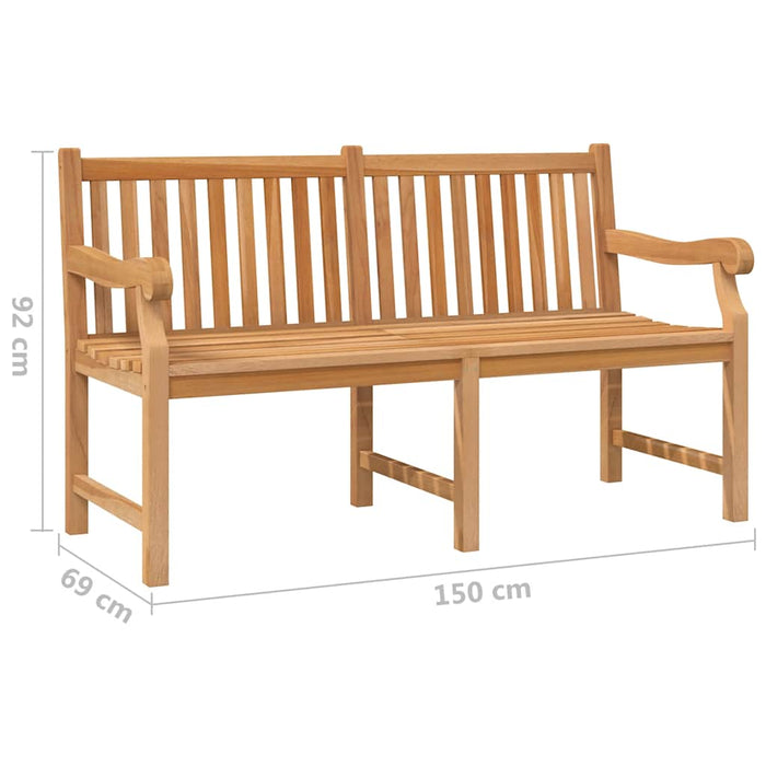 Bancă de grădină, 150 cm, lemn masiv de tec - WALTI WALTI