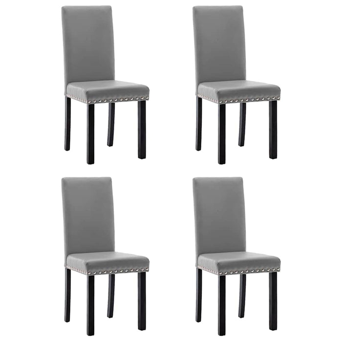 Scaune de bucătărie, 4 buc, gri, PVC WALTI