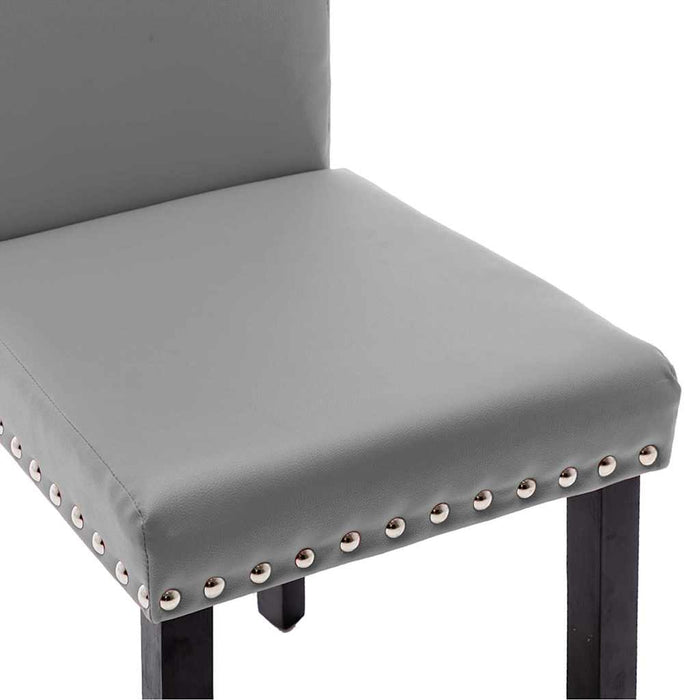 Scaune de bucătărie, 4 buc, gri, PVC WALTI