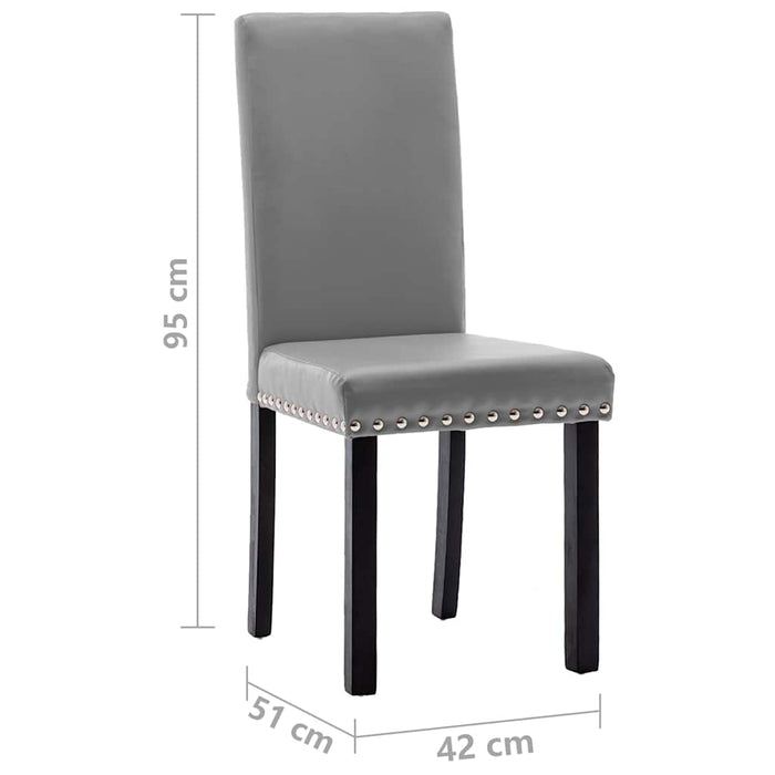 Scaune de bucătărie, 4 buc, gri, PVC WALTI