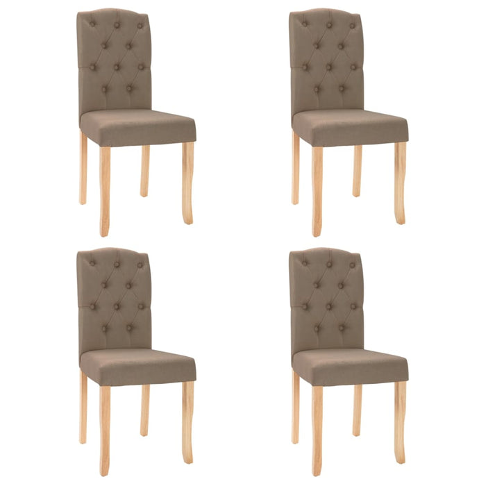 Scaune de bucătărie, 4 buc., gri taupe, material textil WALTI