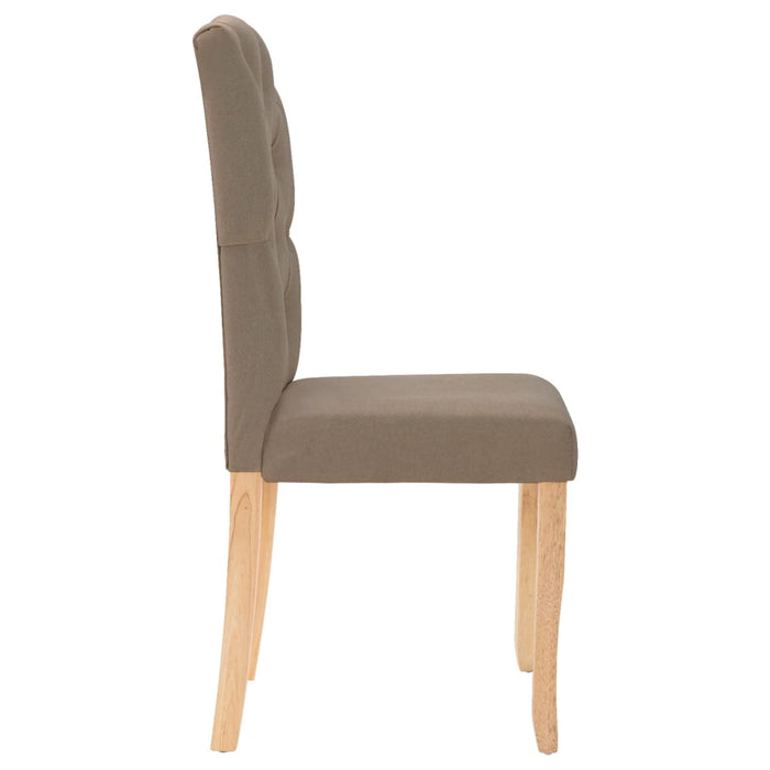 Scaune de bucătărie, 4 buc., gri taupe, material textil WALTI