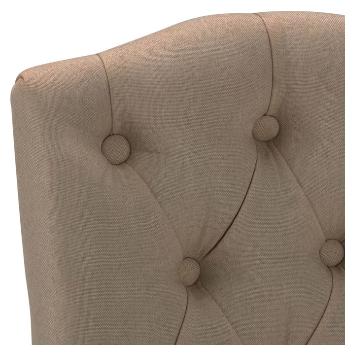 Scaune de bucătărie, 4 buc., gri taupe, material textil WALTI