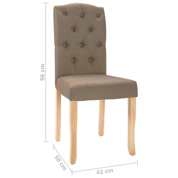 Scaune de bucătărie, 4 buc., gri taupe, material textil WALTI