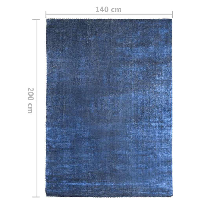 Covor lavabil pliabil, bleumarin, 140x200 cm, poliester WALTI