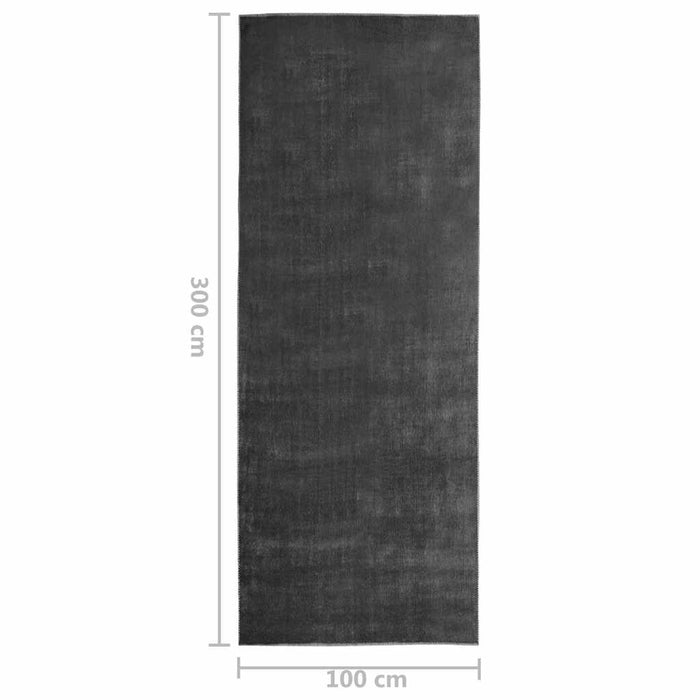 Covor traversă lavabil pliabil, antracit, 100x300 cm, poliester WALTI