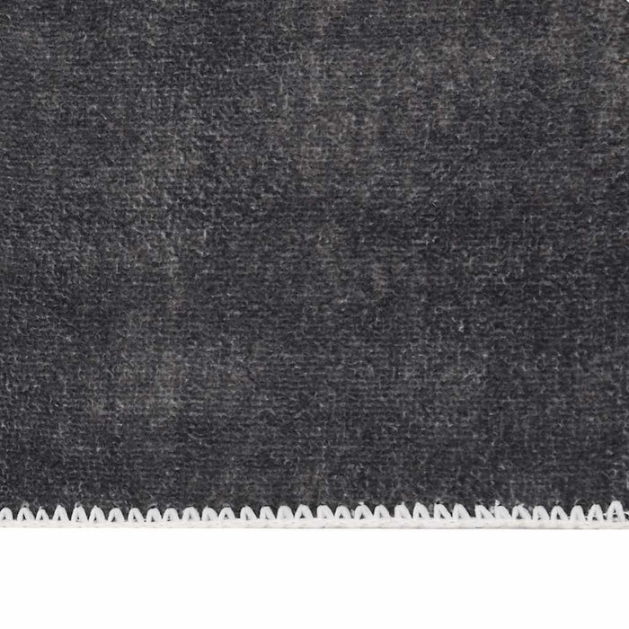 Covor traversă lavabil pliabil, antracit, 100x400 cm, poliester WALTI