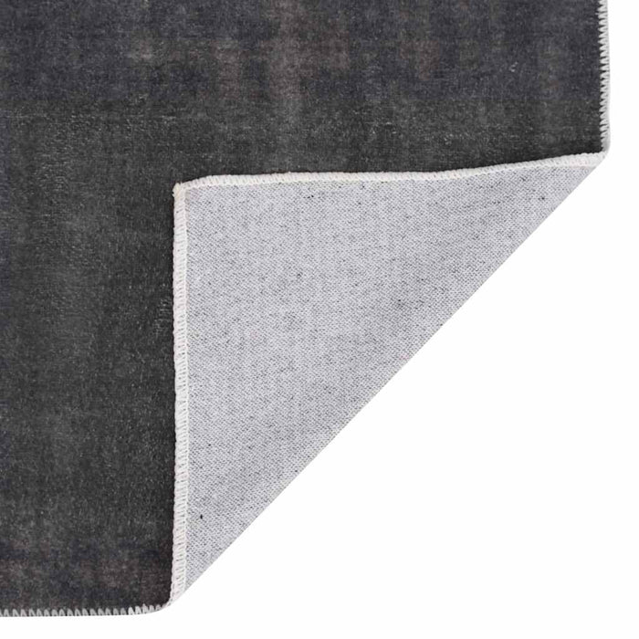 Covor traversă lavabil pliabil, antracit, 100x400 cm, poliester WALTI