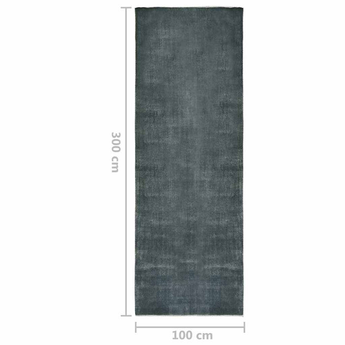 Covor traversă lavabil pliabil, gri, 100x300 cm, poliester WALTI