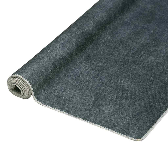 Covor traversă lavabil pliabil, gri, 100x400 cm, poliester WALTI
