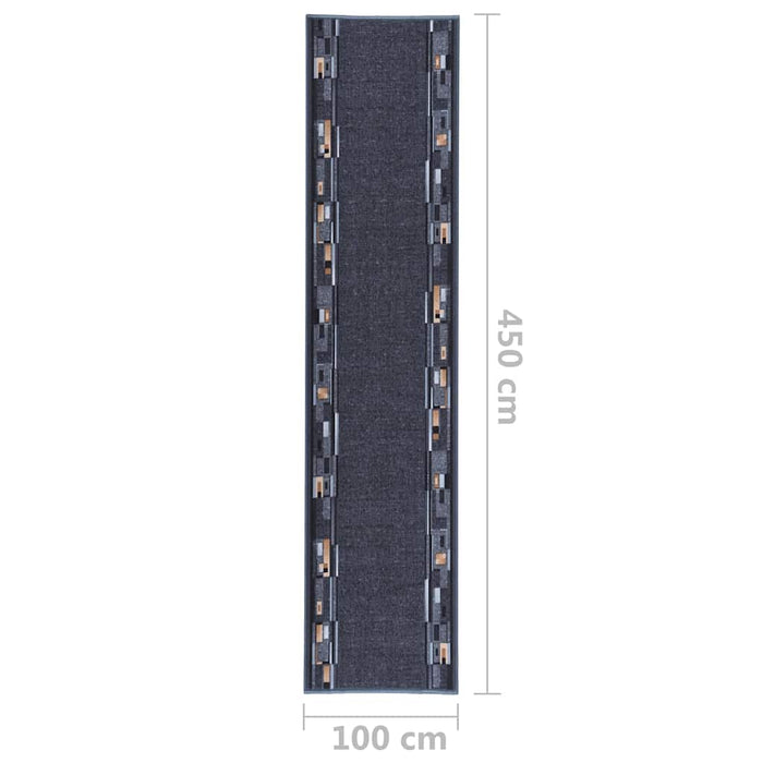 Covor traversă, antracit, 100x450 cm, antiderapant WALTI