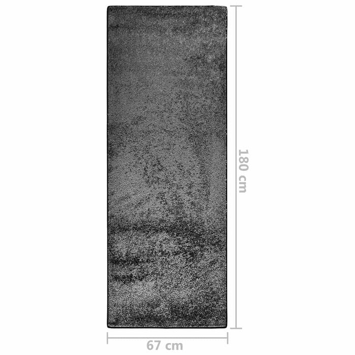 Covor moale anti-alunecare, gri, 67x180 cm WALTI