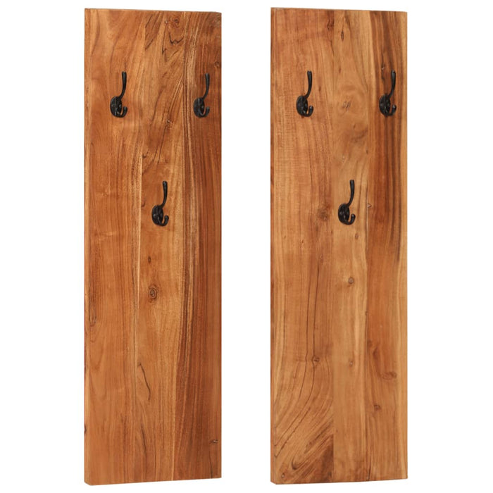 Cuier de haine de perete 2 buc. 36x3x110 cm, lemn masiv acacia - WALTI WALTI
