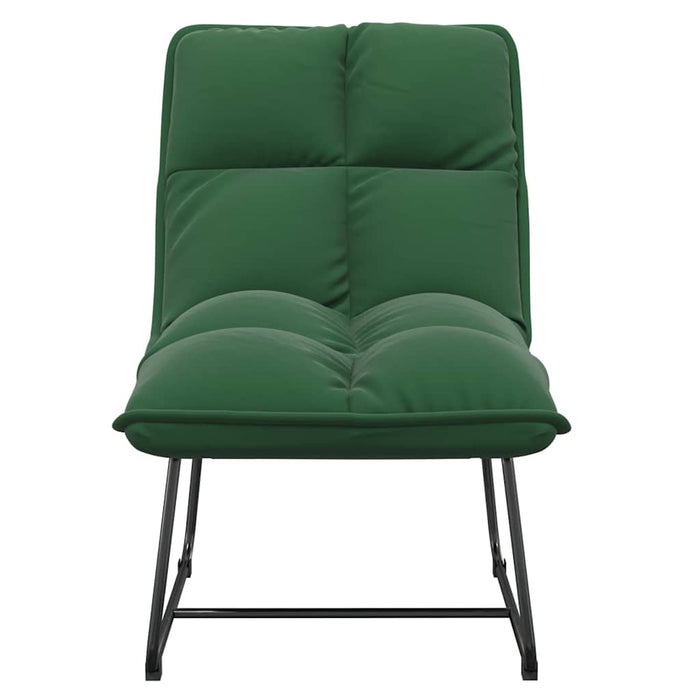 Scaun de agrement, cadru metalic, verde închis, catifea WALTI