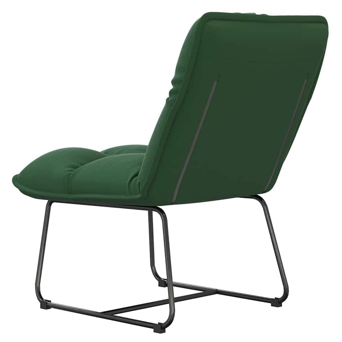 Scaun de agrement, cadru metalic, verde închis, catifea WALTI