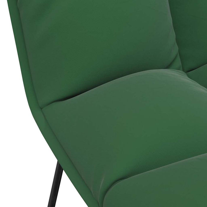 Scaun de agrement, cadru metalic, verde închis, catifea WALTI