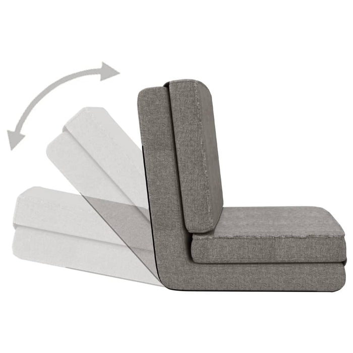Scaun de podea pliabil, gri deschis, material textil - WALTI WALTI