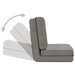 Scaun de podea pliabil, gri deschis, material textil - WALTI WALTI