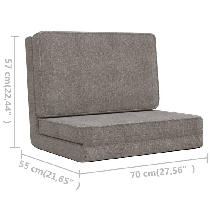 Scaun de podea pliabil, gri deschis, material textil - WALTI WALTI