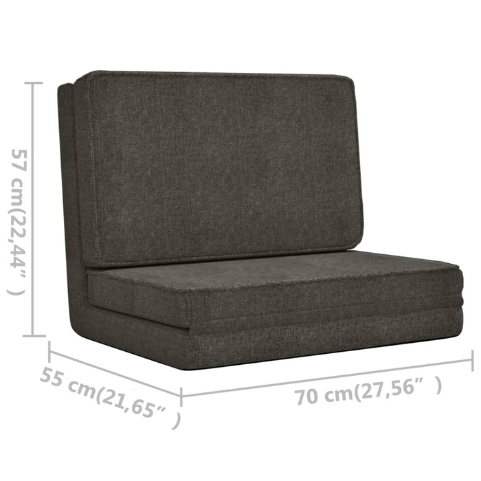 Scaun pliabil de podea, gri închis, textil WALTI