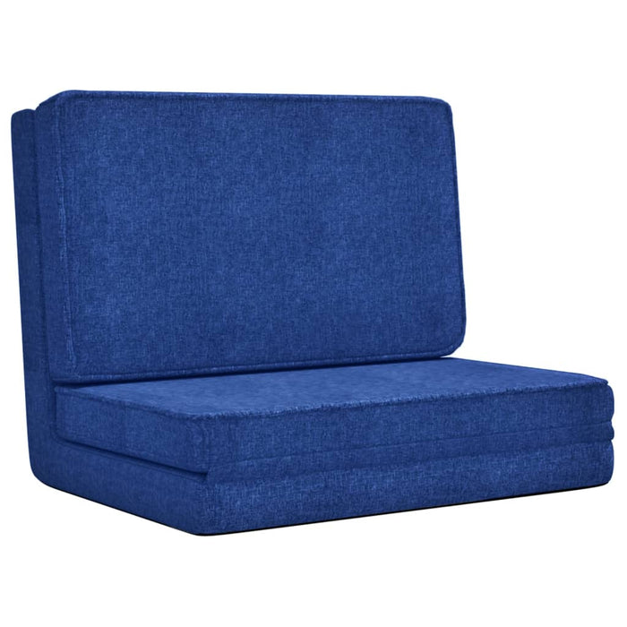 Scaun de podea pliabil, albastru, material textil WALTI