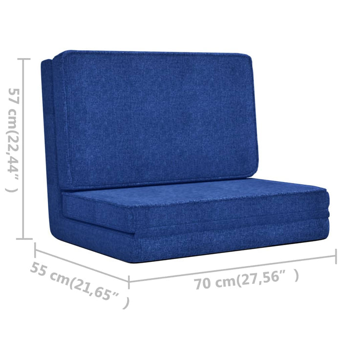 Scaun de podea pliabil, albastru, material textil WALTI