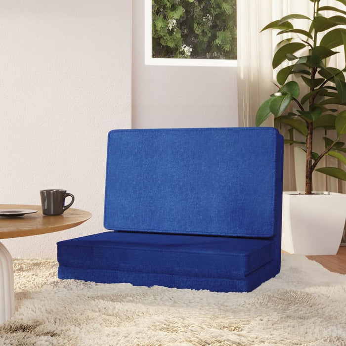 Scaun de podea pliabil, albastru, material textil WALTI