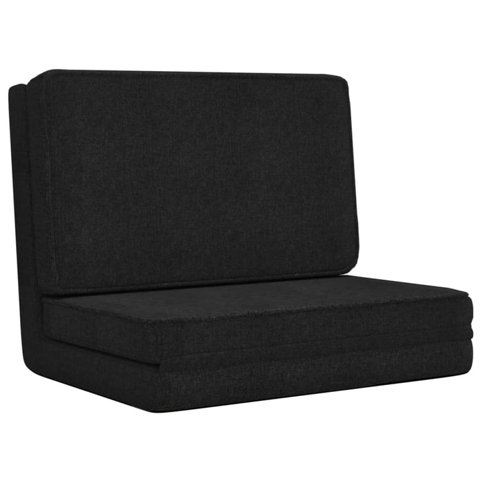 Scaun de podea pliabil, negru, material textil WALTI