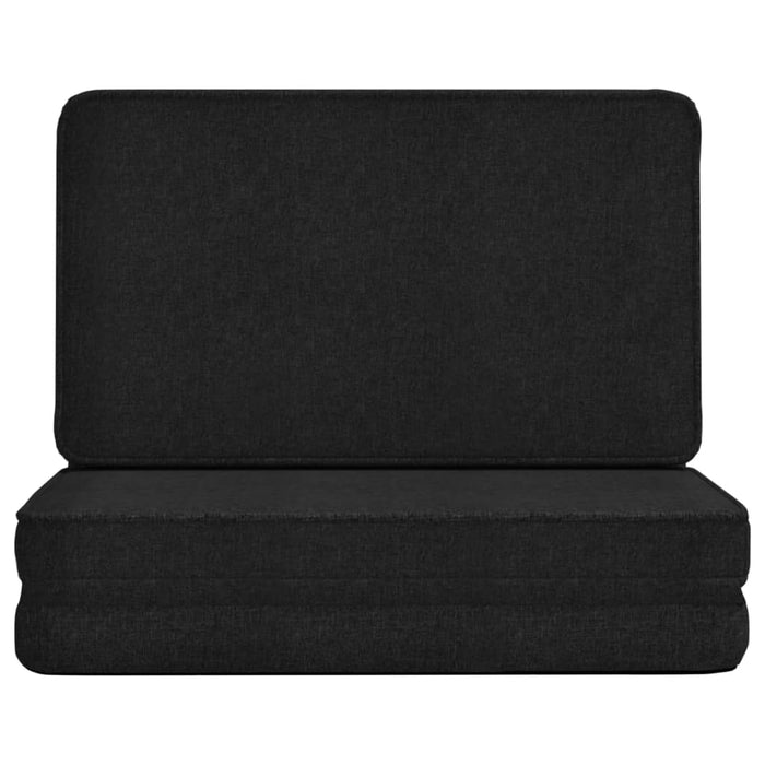 Scaun de podea pliabil, negru, material textil WALTI