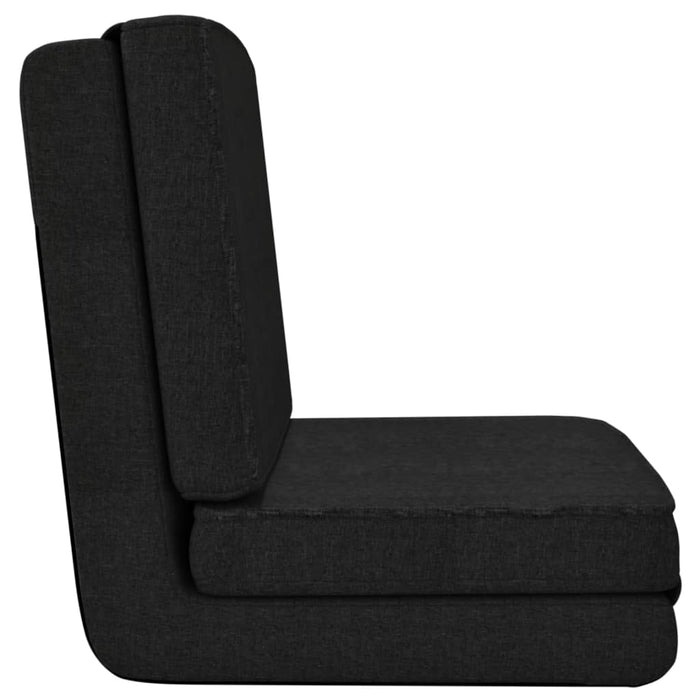 Scaun de podea pliabil, negru, material textil WALTI