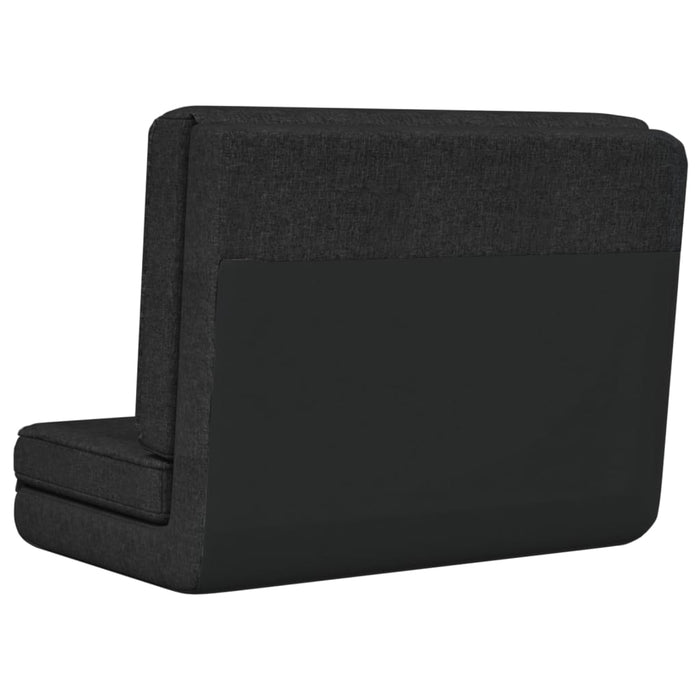 Scaun de podea pliabil, negru, material textil WALTI