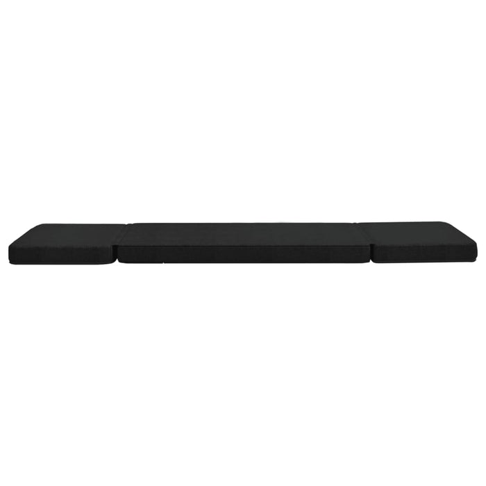 Scaun de podea pliabil, negru, material textil WALTI