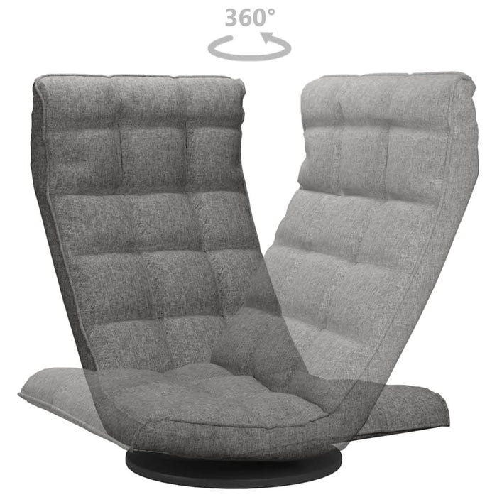 Scaun de podea pivotant, gri deschis, material textil - WALTI WALTI