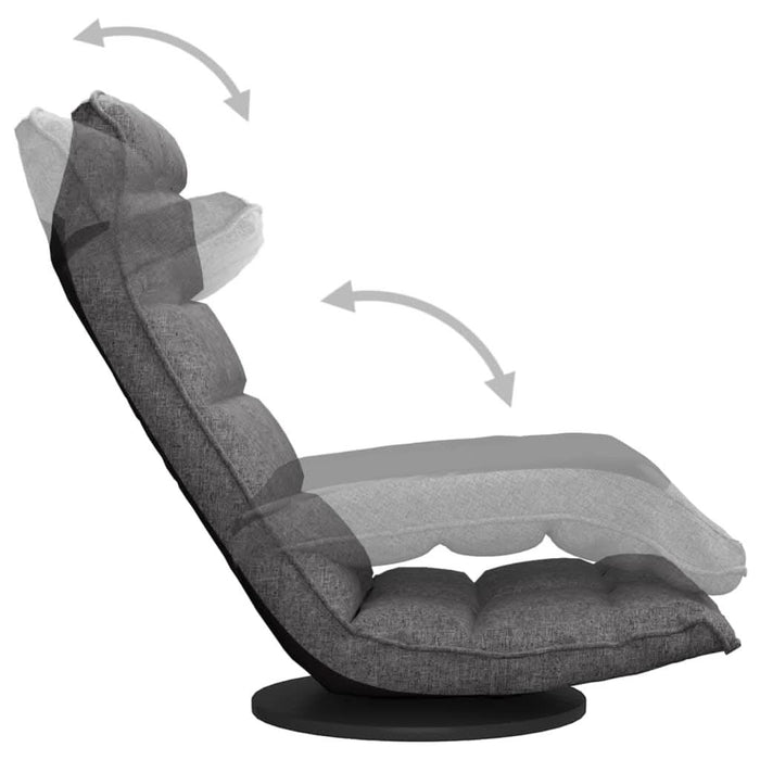 Scaun de podea pivotant, gri deschis, material textil - WALTI WALTI