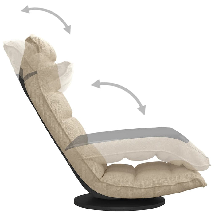 Scaun de podea pivotant, crem, material textil - WALTI WALTI