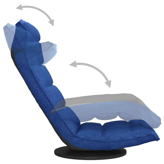 Scaun de podea pivotant, albastru, material textil - WALTI WALTI