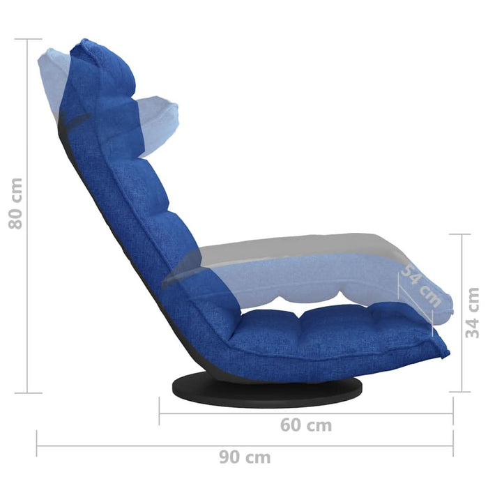 Scaun de podea pivotant, albastru, material textil - WALTI WALTI