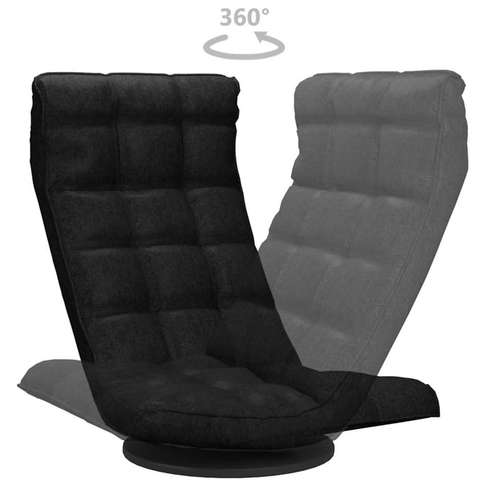Scaun de podea pivotant, negru, material textil - WALTI WALTI